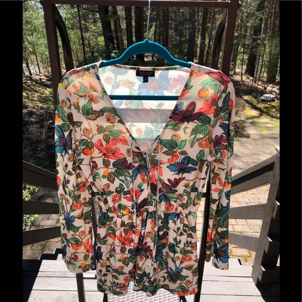 Top shop patterned short romper